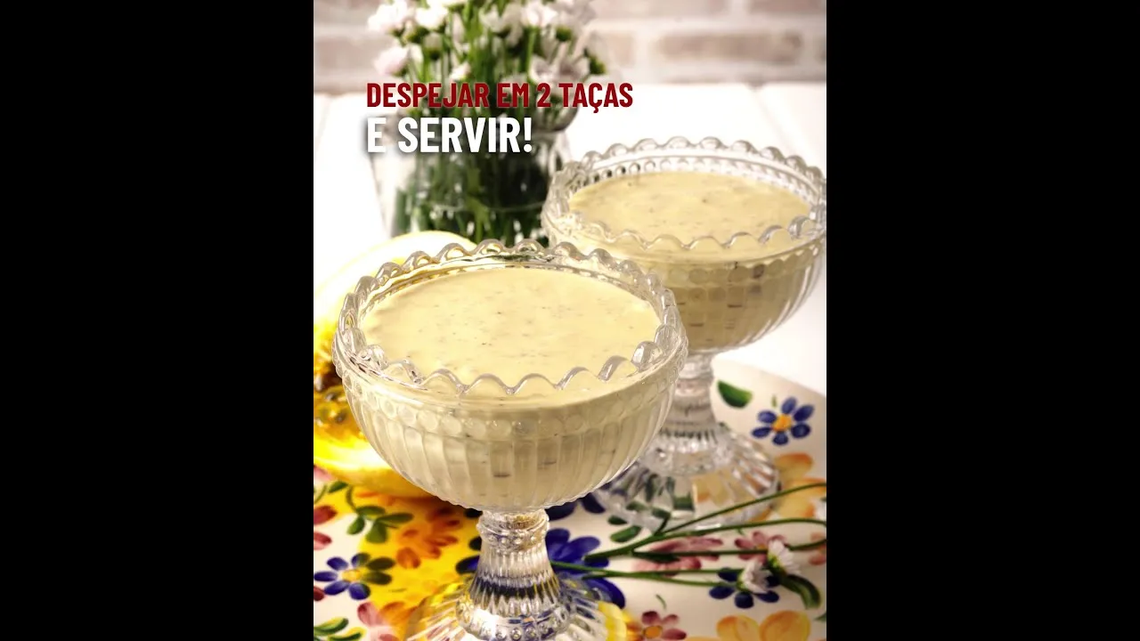 Mousse de maracujá com iogurte